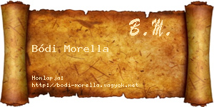 Bódi Morella névjegykártya